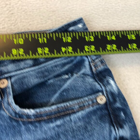 American Eagle Womens Mom Jeans Size 0 Denim Relaxed Distressed Straight Leg - Picture 8 of 16